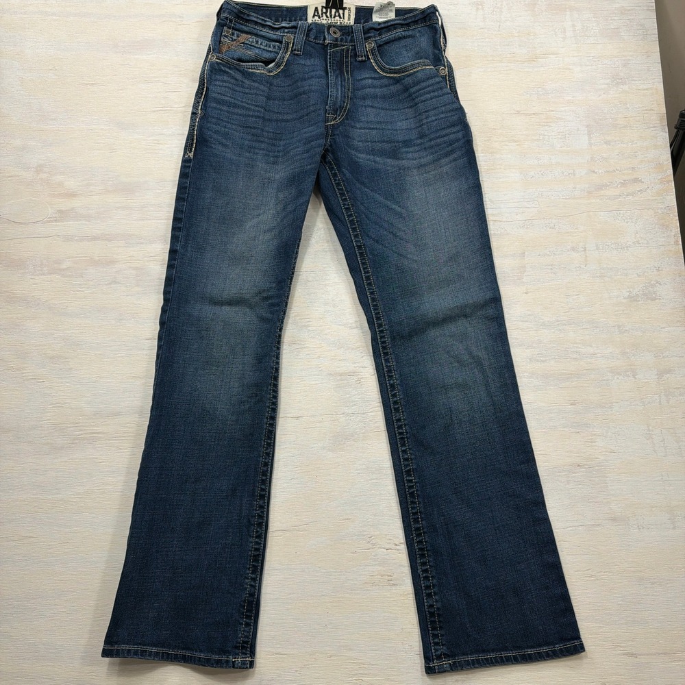 Ariat Jeans M4 Low Rise Boot 31/34 Denali Stretch Blue Denim Mens